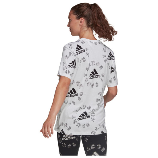 Adidas Γυναικεία κοντομάνικη μπλούζα Essentials Logo Alloverprint